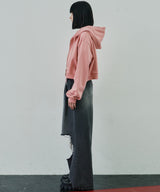 AIVER ヘビーウエイトクロップドフルジップパーカー