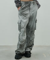 AIVER ムラ染めナイロンカーゴパンツ