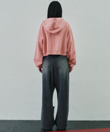 AIVER ヘビーウエイトクロップドフルジップパーカー