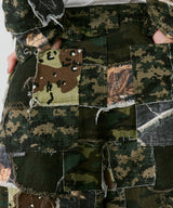 PALEDUSK×AIVER カモボロワイドクォーターパンツ