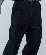 AIVER ボンテージデニムベイカーパンツ