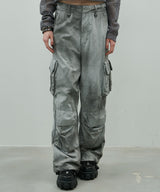 AIVER ムラ染めナイロンカーゴパンツ