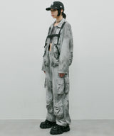 AIVER ムラ染めナイロンボンテージブルゾン