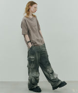 AFF AIVER 16/-ウォッシュ天竺コンパクトルーズS/S TEE