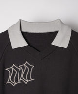 AIVER ナンバリングラグランニットポロ