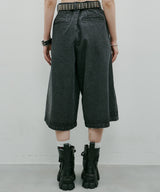 AIVER ワイドクォーターデニムパンツ