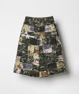 PALEDUSK×AIVER カモボロワイドクォーターパンツ