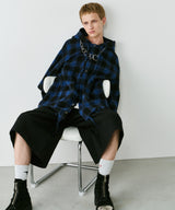 【一部予約】AIVER レイヤードオンブレチェックシャツ