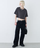 AIVER 16/-ウォッシュ天竺クロップドS/S TEE