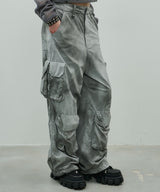 AIVER ムラ染めナイロンカーゴパンツ