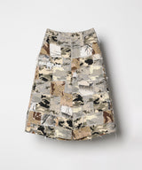 PALEDUSK×AIVER カモボロワイドクォーターパンツ