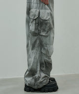 AIVER ムラ染めナイロンカーゴパンツ