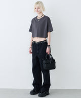 AIVER 16/-ウォッシュ天竺クロップドS/S TEE