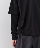 AFF AIVER 16/-ウォッシュ天竺レイヤードポロ