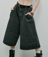 AIVER ワイドクォーターデニムパンツ