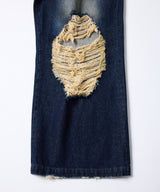 AIVER オーバーダイバギーダメージデニム