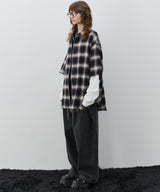 【予約】AIVER ワッフルレイヤードオンブレチェックシャツ