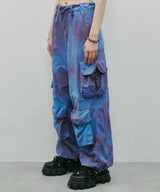 AIVER ムラ染めナイロンカーゴパンツ