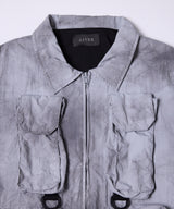 AIVER ムラ染めナイロンボンテージブルゾン