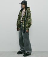 AIVER カモフラージュフルジップパーカー