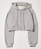 AIVER ヘビーウエイトクロップドフルジップパーカー