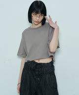 AIVER 16/-ウォッシュ天竺クロップドS/S TEE