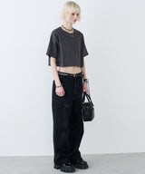 AIVER 16/-ウォッシュ天竺クロップドS/S TEE