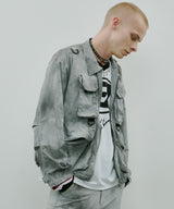 AIVER ムラ染めナイロンボンテージブルゾン