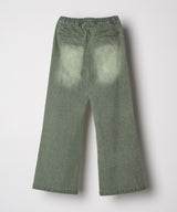 AIVER オーバーダイフレアダメージデニム