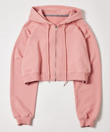 AIVER ヘビーウエイトクロップドフルジップパーカー