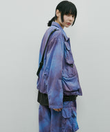 AIVER ムラ染めナイロンボンテージブルゾン