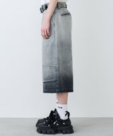 【予約】AIVER フェードブリーチクォーターデニムパンツ