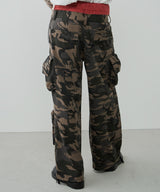 AIVER カモレイヤードカーゴパンツ