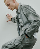 AIVER ムラ染めナイロンボンテージブルゾン