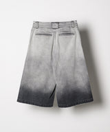 AIVER フェードブリーチクォーターデニムパンツ