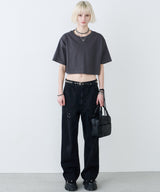 AIVER 16/-ウォッシュ天竺クロップドS/S TEE