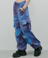 AIVER ムラ染めナイロンカーゴパンツ