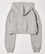 AIVER ヘビーウエイトクロップドフルジップパーカー