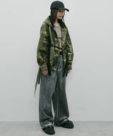 AIVER カモフラージュフルジップパーカー