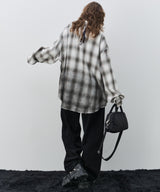 【予約】AIVER スプレー加工オンブレチェックシャツ