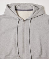 AIVER ヘビーウエイトクロップドフルジップパーカー