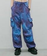 AIVER ムラ染めナイロンカーゴパンツ