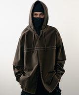 model:H178 B80 W68 H90 着用サイズ:MEDIUM (ダークグレー)