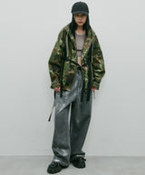 AIVER カモフラージュフルジップパーカー