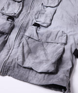 AIVER ムラ染めナイロンボンテージブルゾン