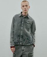 AIVER 硫化ペイントデニムシャツジャケット