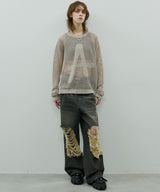 AIVER オーバーダイバギーダメージデニム