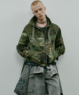 AIVER カモフラージュフルジップパーカー