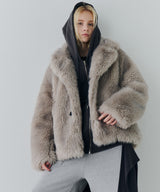 【一部予約】AIVER ショートフェイクファーコート