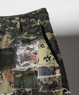 PALEDUSK×AIVER カモボロワイドクォーターパンツ